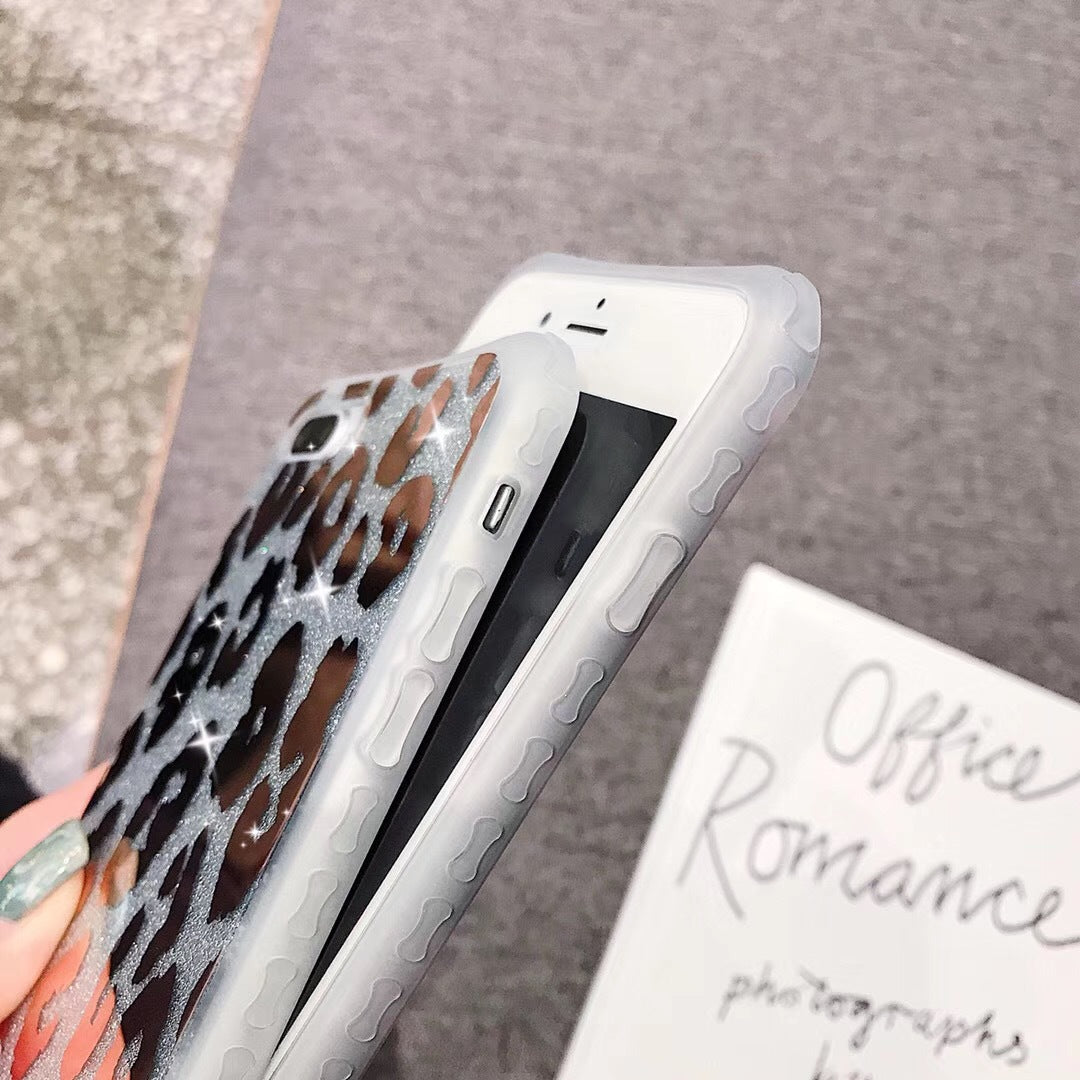 Electroplating Leopard Print Phone Case