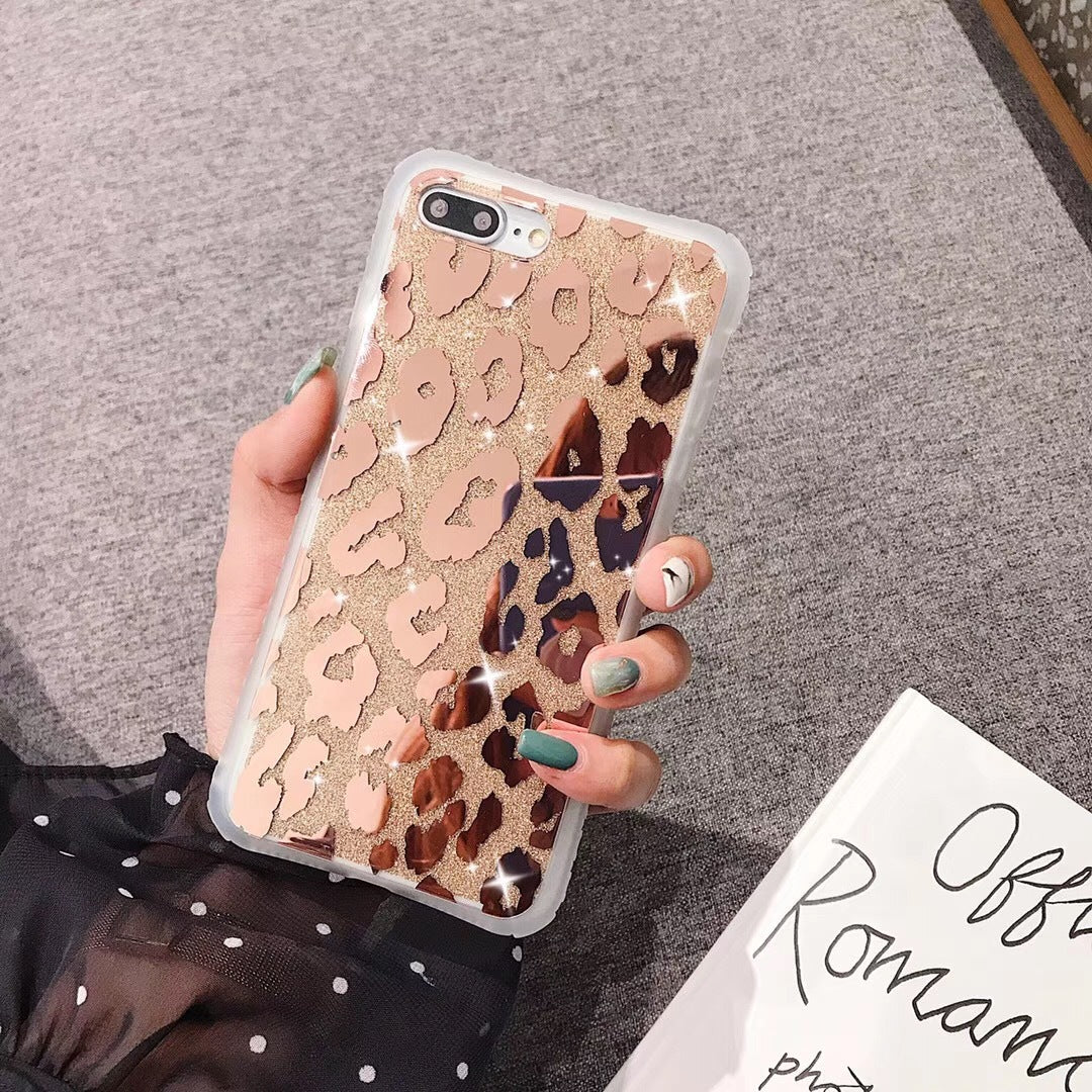 Electroplating Leopard Print Phone Case