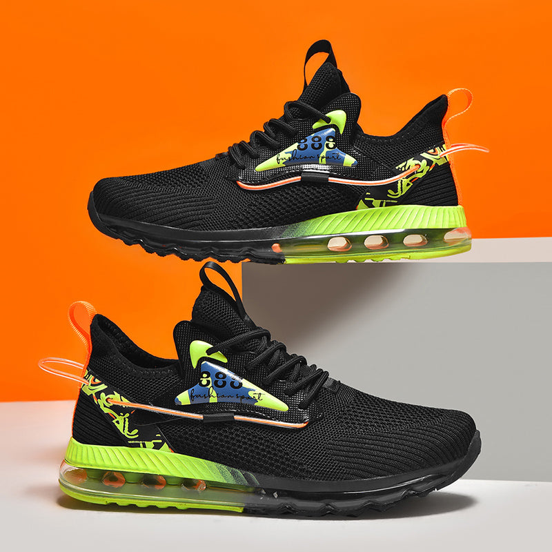 Breathable Mesh Heightening Full Palm Air Cushion Running Shoes