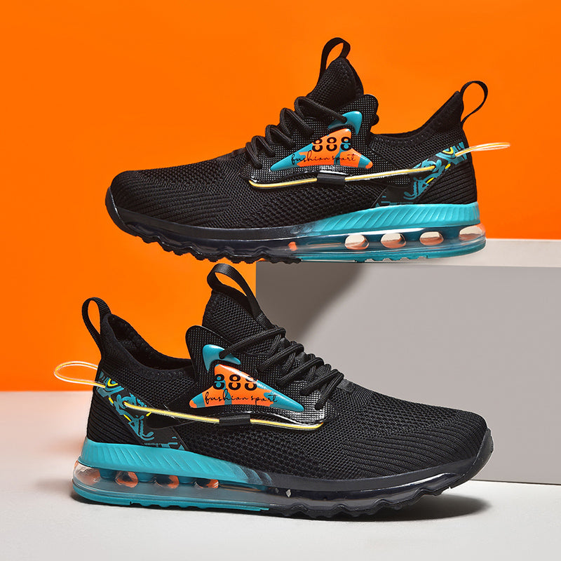 Breathable Mesh Heightening Full Palm Air Cushion Running Shoes