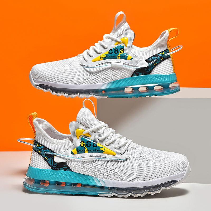 Breathable Mesh Heightening Full Palm Air Cushion Running Shoes