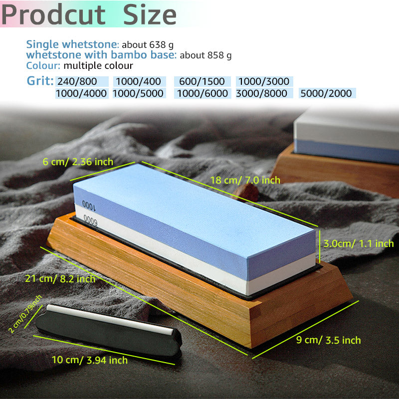 Blue And White Double-sided Oil Carnation Base Oilstone Set
