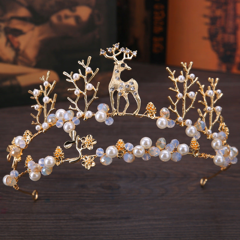 Fawn Crown Golden Animal Wedding Accessories