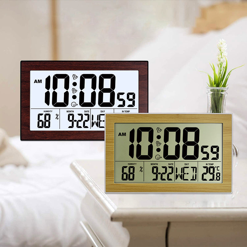 Large Screen Creative Digital Wall Clock Home Electronic Wall Clock Student With Electronic Alarm Clock Perpetual Calendar Desk Clock