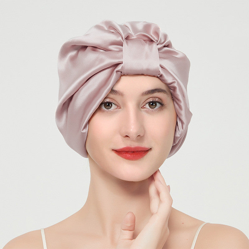 100Mulberry Silk Nightcap Ladies Skin-friendly Double Layer