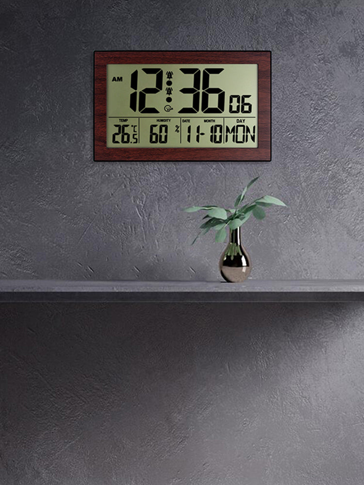 Large Screen Creative Digital Wall Clock Home Electronic Wall Clock Student With Electronic Alarm Clock Perpetual Calendar Desk Clock