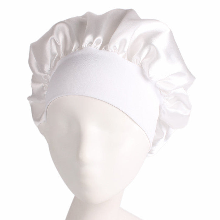 Women's  Wide-Brimmed Satin Sleeping Hat