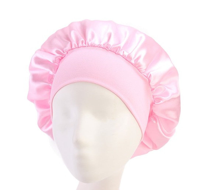 Women's  Wide-Brimmed Satin Sleeping Hat