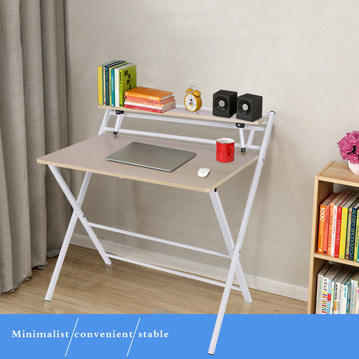 Folding Study Desk For Small Space Home Office Desk  Laptop Writing Table