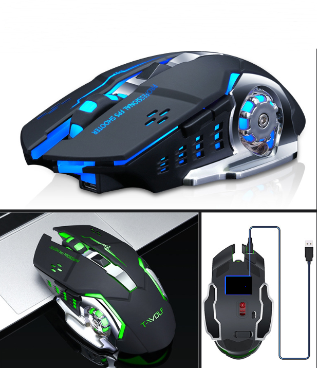 New charging wireless mouse mute