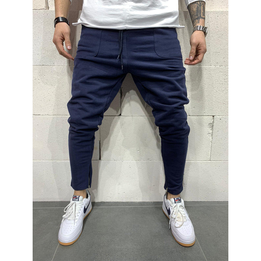 Jogging pants pocket casual pants