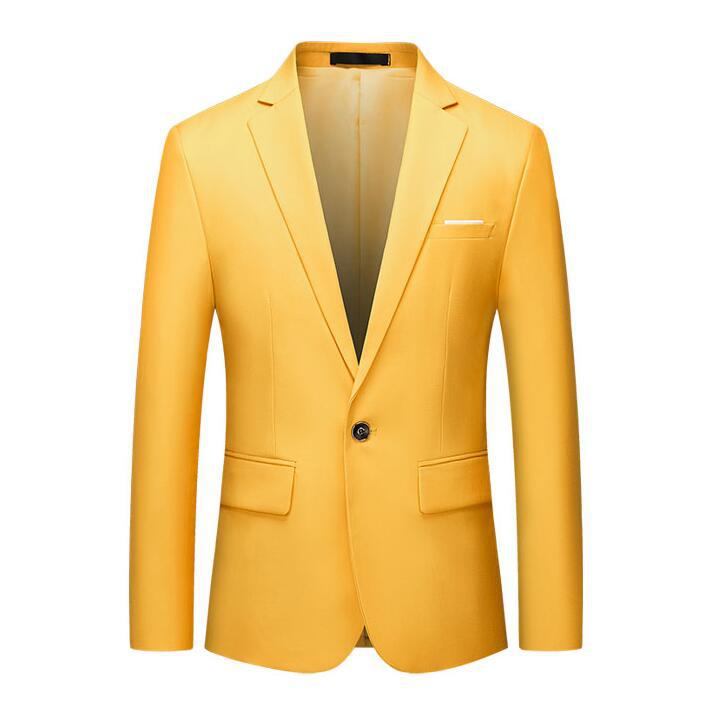 Men's one-button slimming blazer jacket