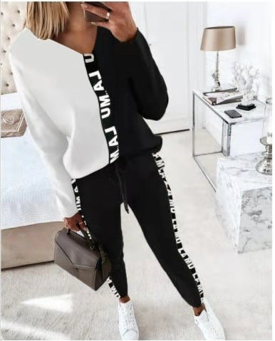 Women In Slacks And Long Sleeves Hoodie Suits