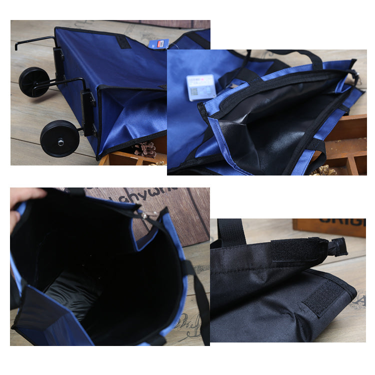 Home Folding Tug Bag Wheel Shopping Travel Bag  Shopping Cloth Bag Luggage Bag Folding Shopping Bag