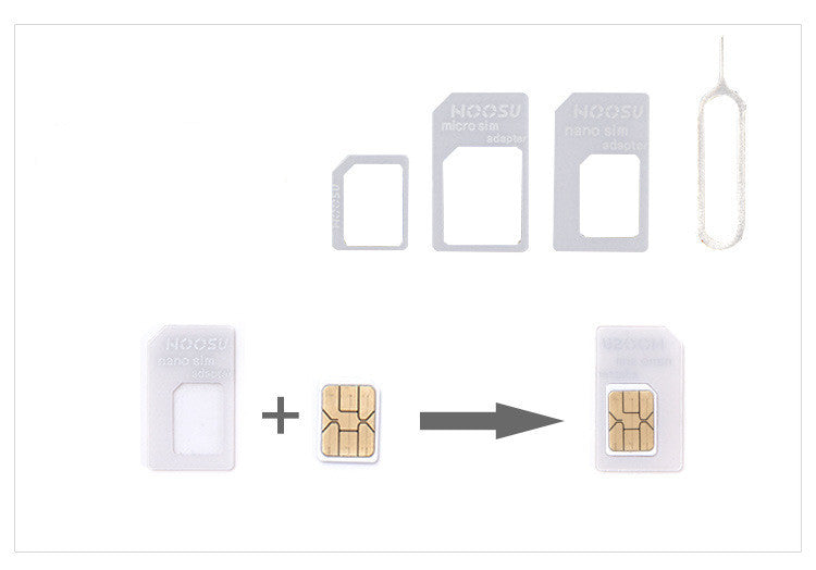 SIM Card Pin Recovery Card Mobile Phone Card Sleeve Four-in-one Conversion Card