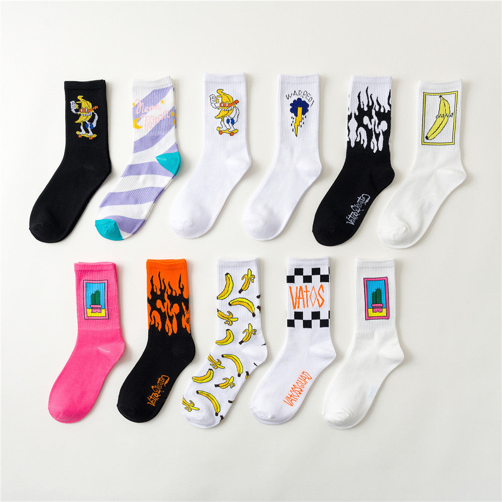 Hip Hop Socks, Tube Socks, Skateboard Socks, Couple Socks