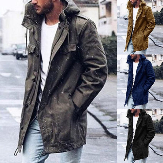 Casual style windbreaker men autumn and winter