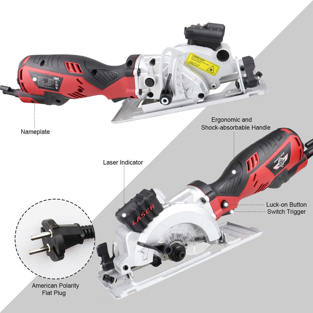 Electric mini electric saw small laser circular saw