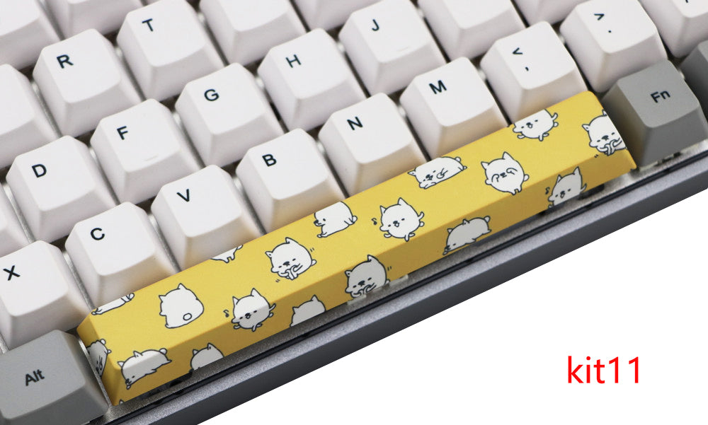 6.25U space PBT five-sided sublimation mechanical keycap