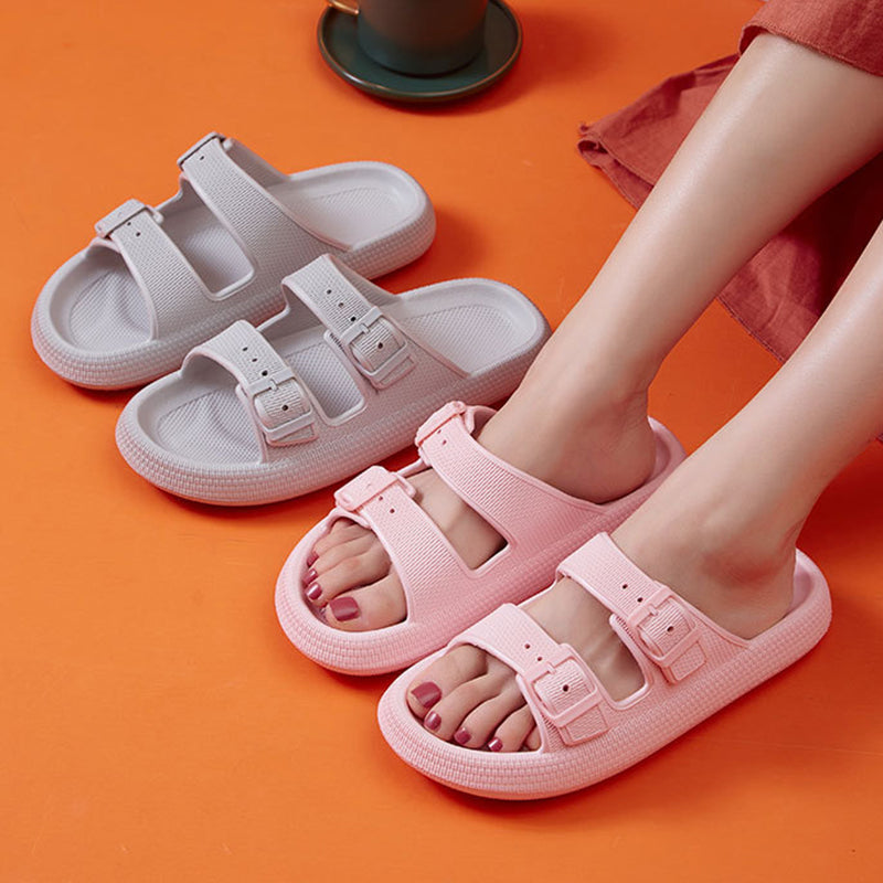 Platform Slippers Women's Summer Buckle Home Shoes Fashion Outdoor Wear Soft Bottom Sandals