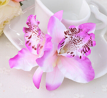 Double orchid flower of Thailand bride wedding flower hairpin beach holiday photo photo hair accessories factory