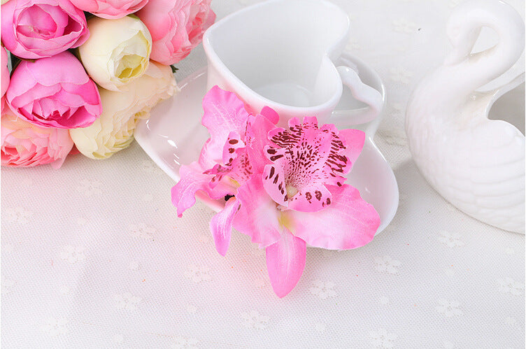 Double orchid flower of Thailand bride wedding flower hairpin beach holiday photo photo hair accessories factory