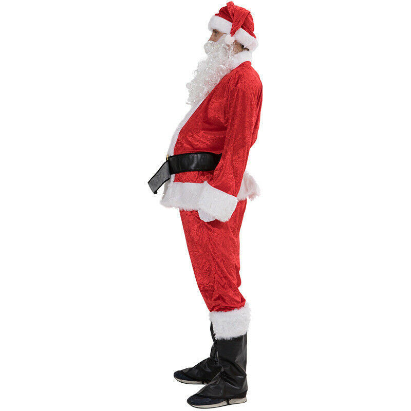 Plus Size Santa Claus Costume For Adults Men Women Christmas Carnival Cosplay Red Plus Size Suit Fancy Costumes