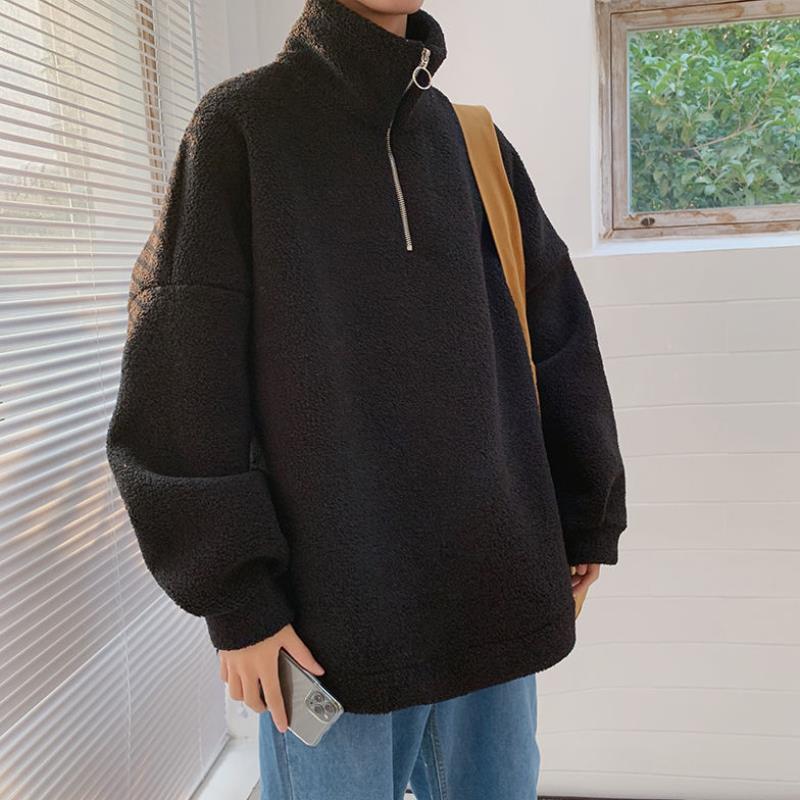 Men Winter Plush Loose Cotton Coat