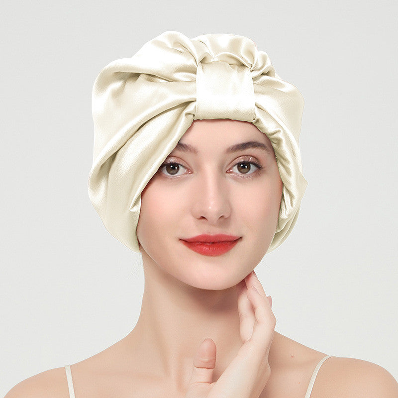 100Mulberry Silk Nightcap Ladies Skin-friendly Double Layer