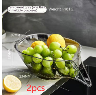 Household Self-contained Draining Taobao Dish Washing Fruit Basin