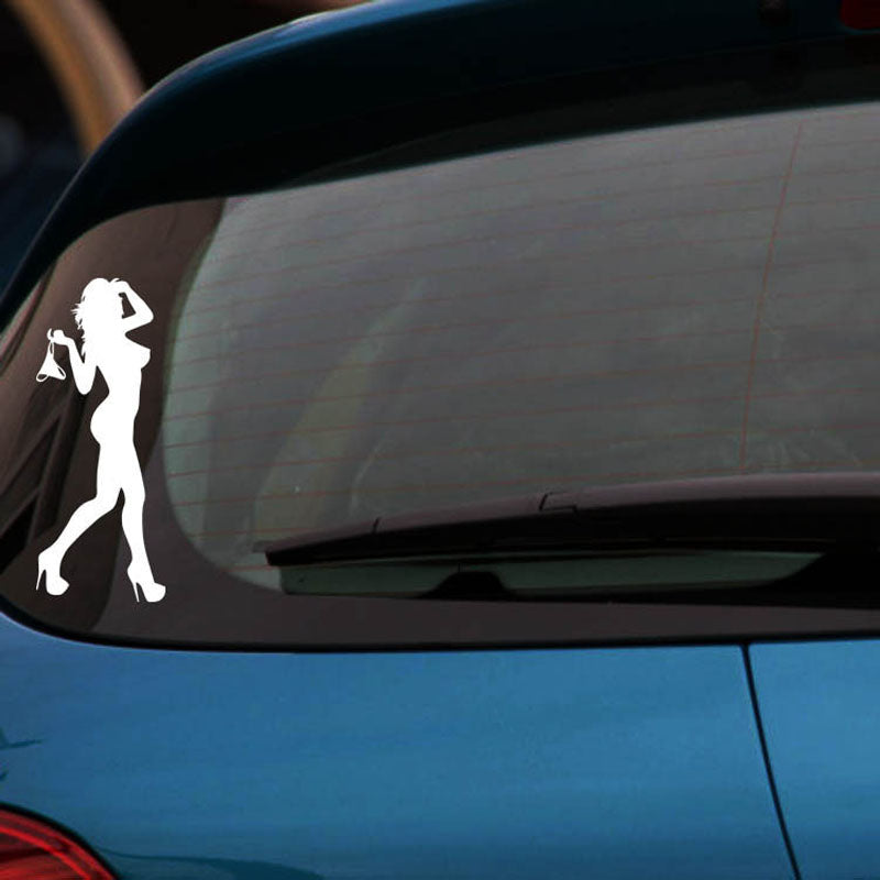 Bikini car stickers beauty reflective stickers