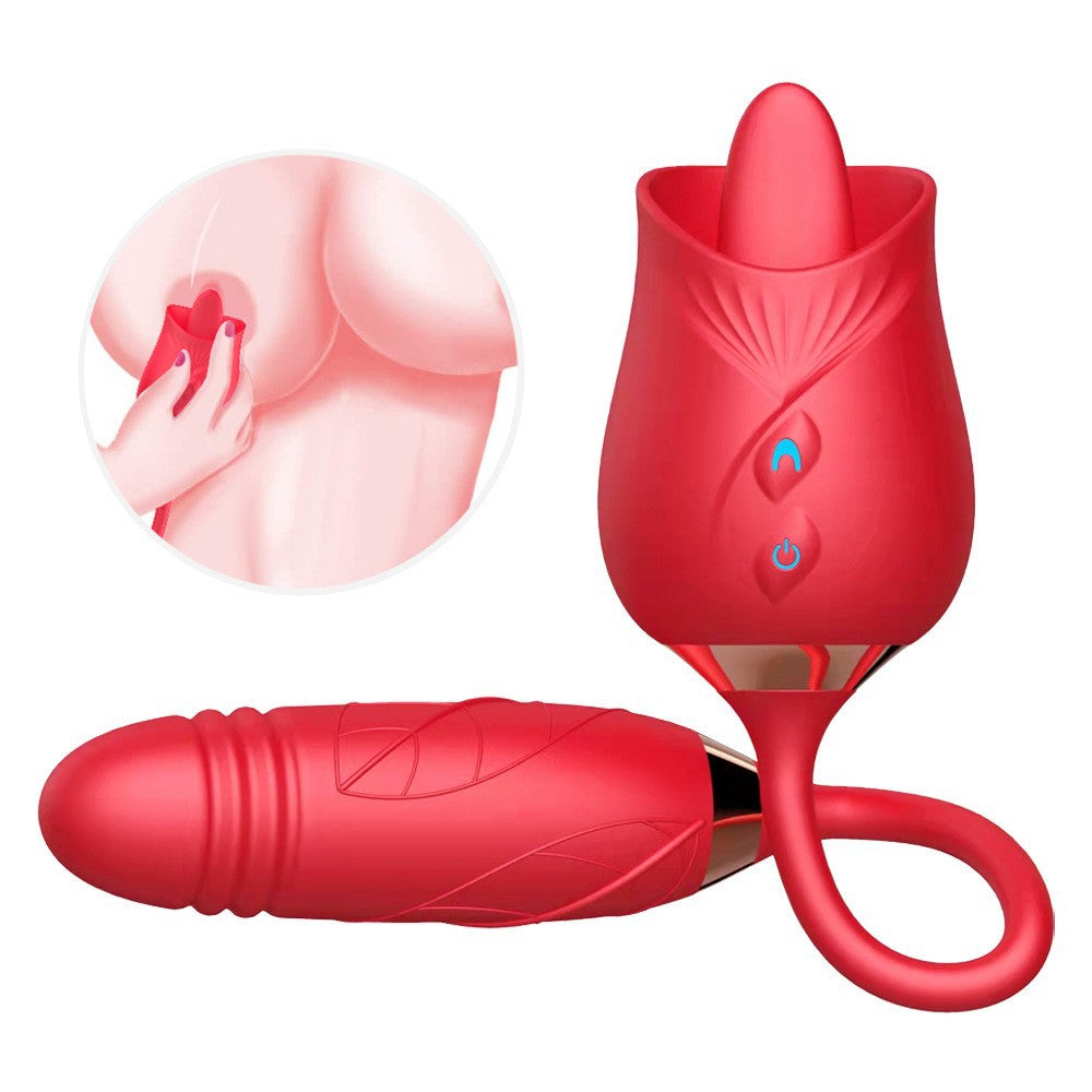 Orena Rose New Product Mantinghua 3 Generations Double-Headed Sucking Vibrating Egg Female Masturbation Sex Toys