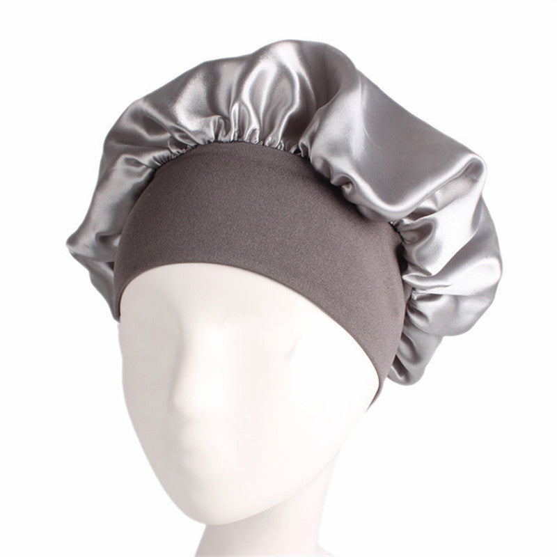 Women's  Wide-Brimmed Satin Sleeping Hat