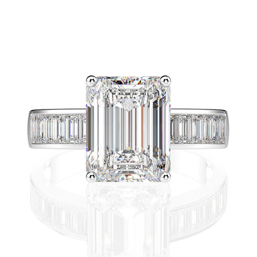 Rectangular engagement ring