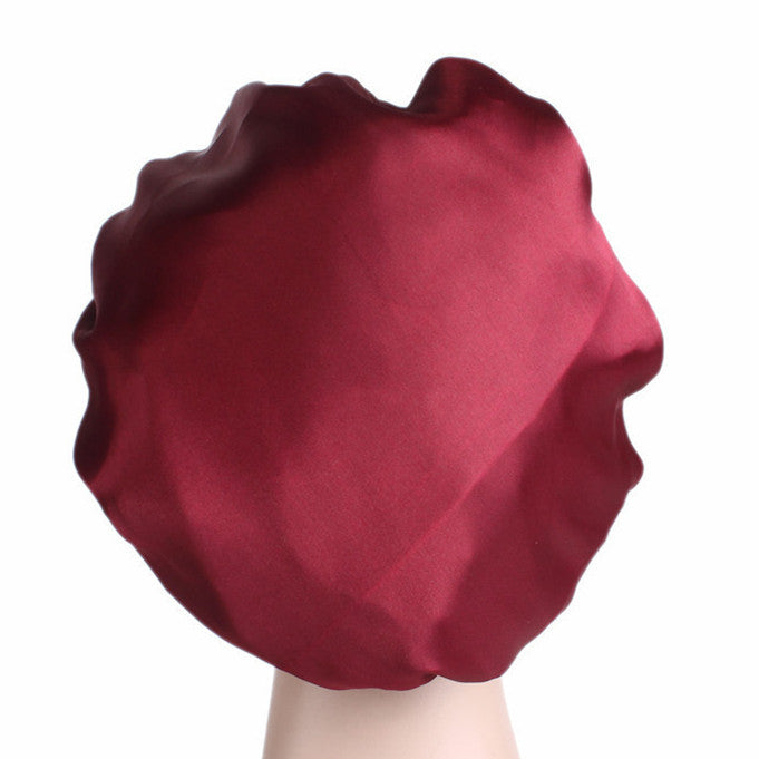 Women's  Wide-Brimmed Satin Sleeping Hat