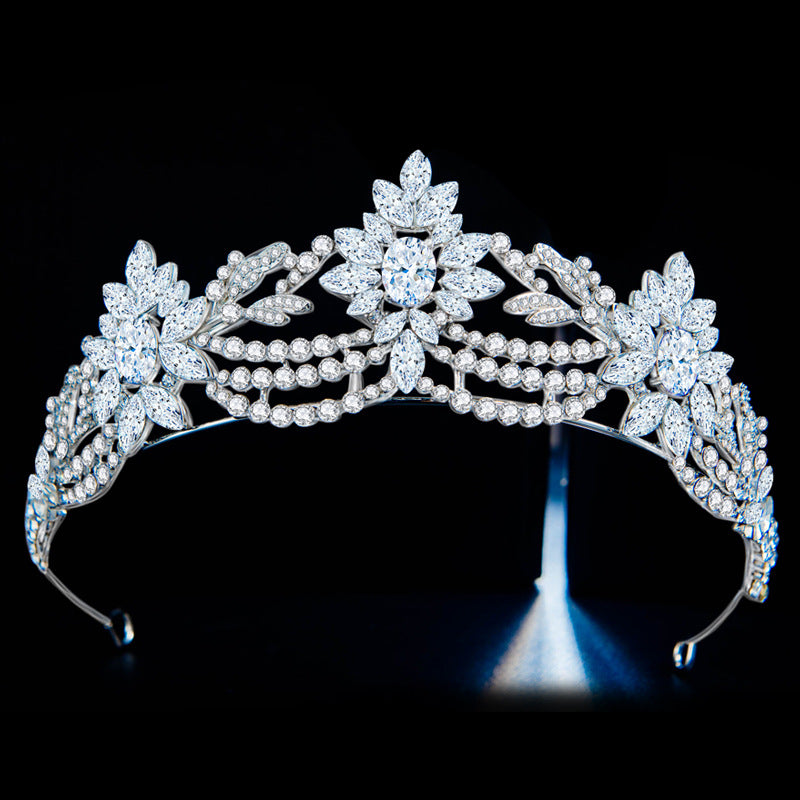 New European And American 3A Zirconia Bridal Wedding Crown