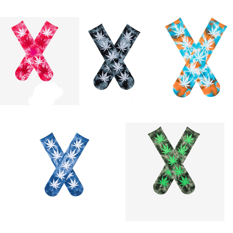 Hip-hop Trendy Socks New Personality Tie-dye Socks Long Tube Socks