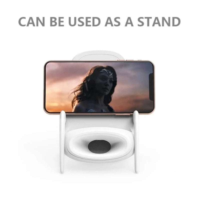 Portable Mini Chair Wireless Charger Supply For All Phones Multipurpose Phone Stand With Musical Speaker Function Charger