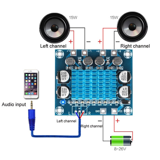 HD digital audio power amplifier board mp3