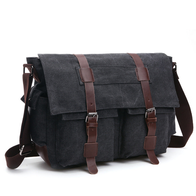 Canvas men's crossbody bag