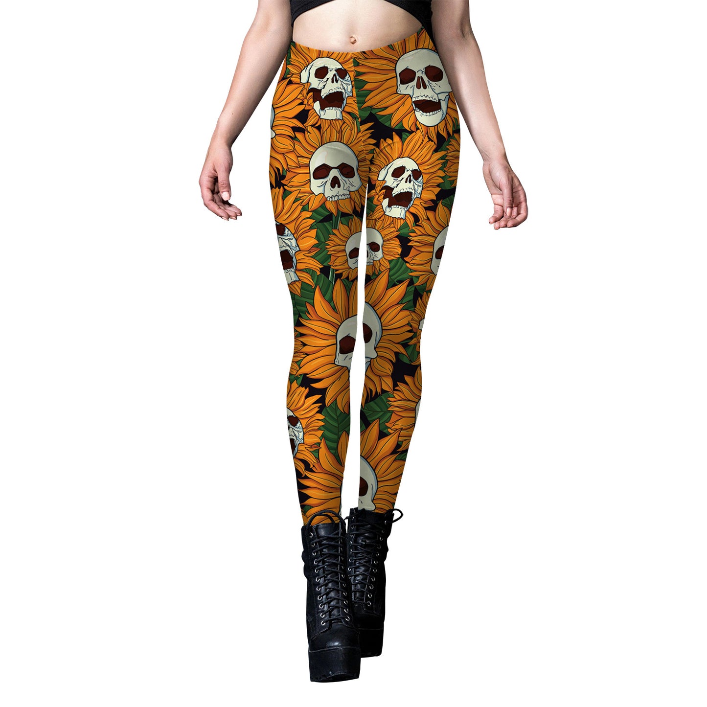 Halloween New Women's Leggings Bandage Printed Yoga Pants