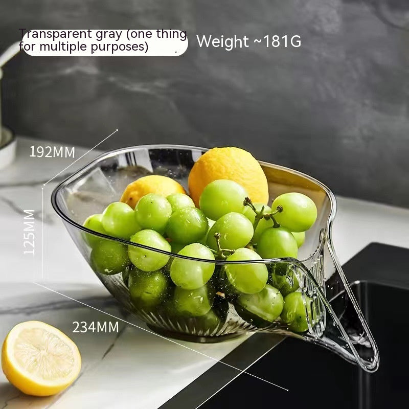 Household Self-contained Draining Taobao Dish Washing Fruit Basin