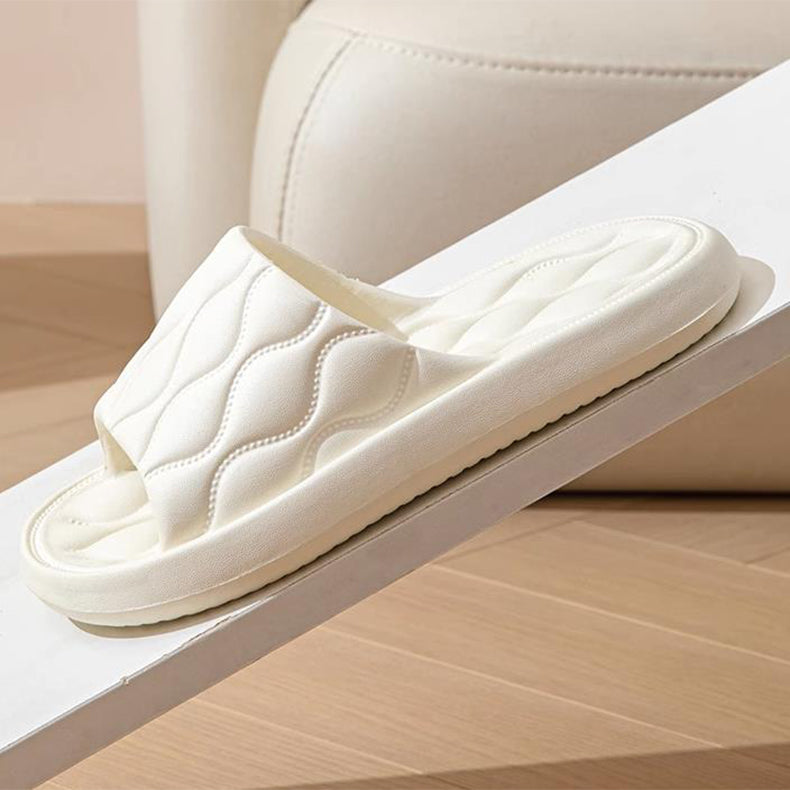 Ripple Style House Slippers EVA Soft Bathroom Slippers Women Men Shoes Home