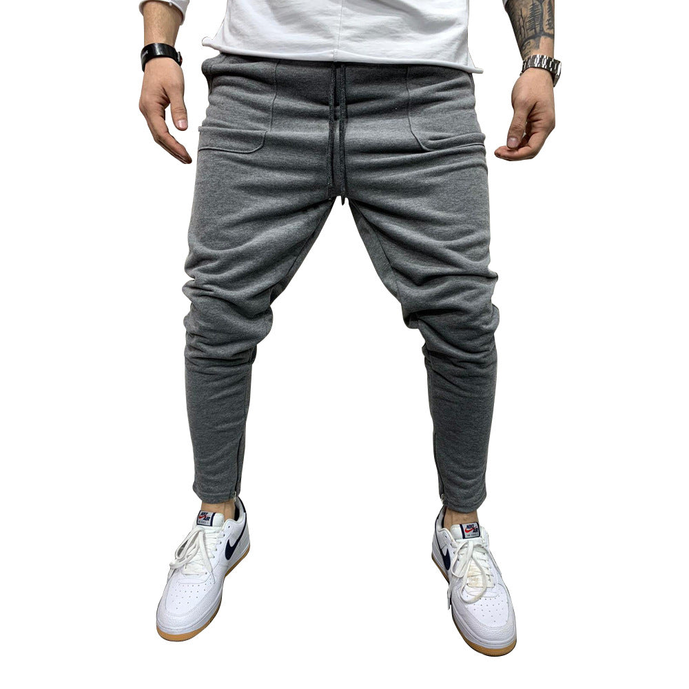 Jogging pants pocket casual pants