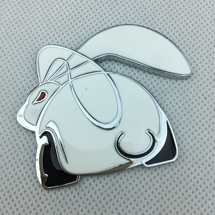 3D Stereo Rabbit Metal Car Logo