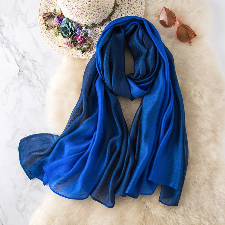 Korean Version Of Color Matching Ladies Scarf