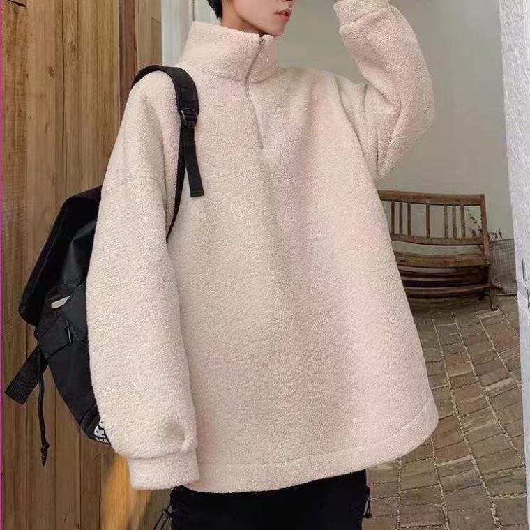 Men Winter Plush Loose Cotton Coat