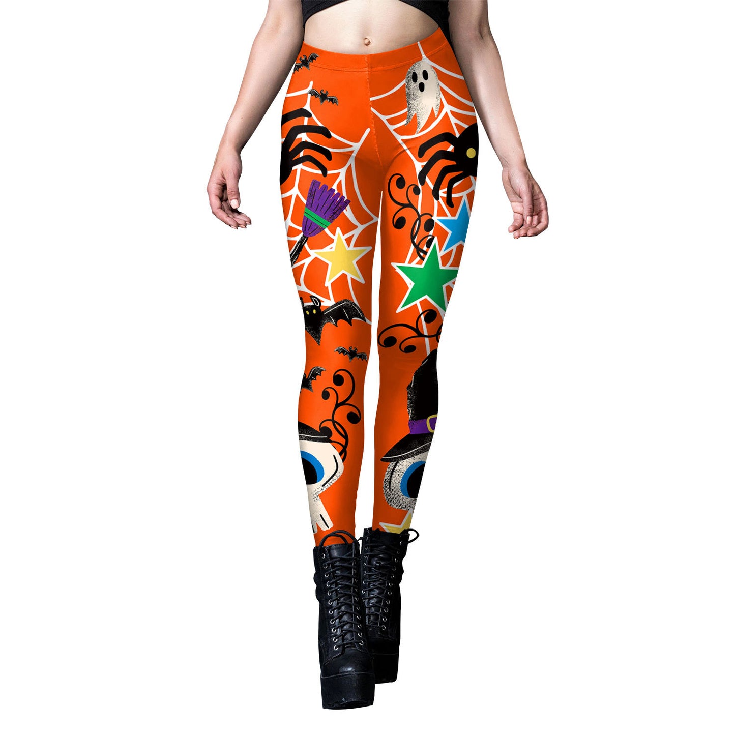 Halloween New Women's Leggings Bandage Printed Yoga Pants