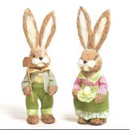 Simulation Papyrus Easter Rabbit Decoration Home Shopping Mall Garden Decoration European Fairy Tale Rabbit Decorations