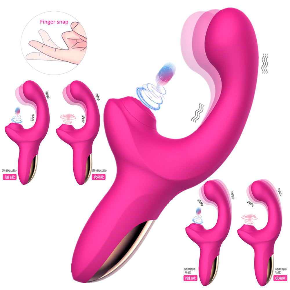 Female Sex Toys Charging G-spot Sucking Flapping Pulling Finger Vibrating Massage Stick, Female Masturbation Vibrator